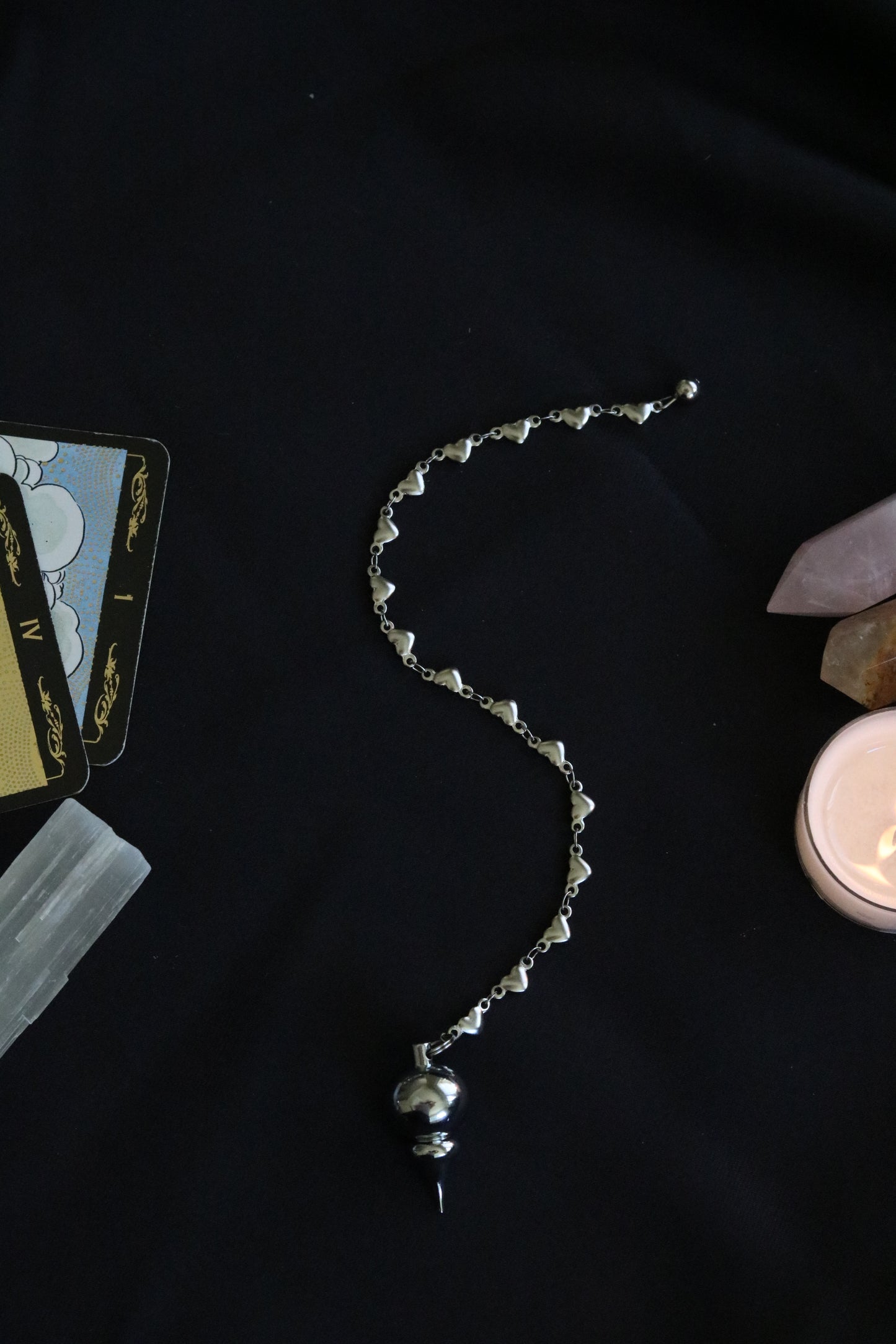 Silver Hearts Pendulum