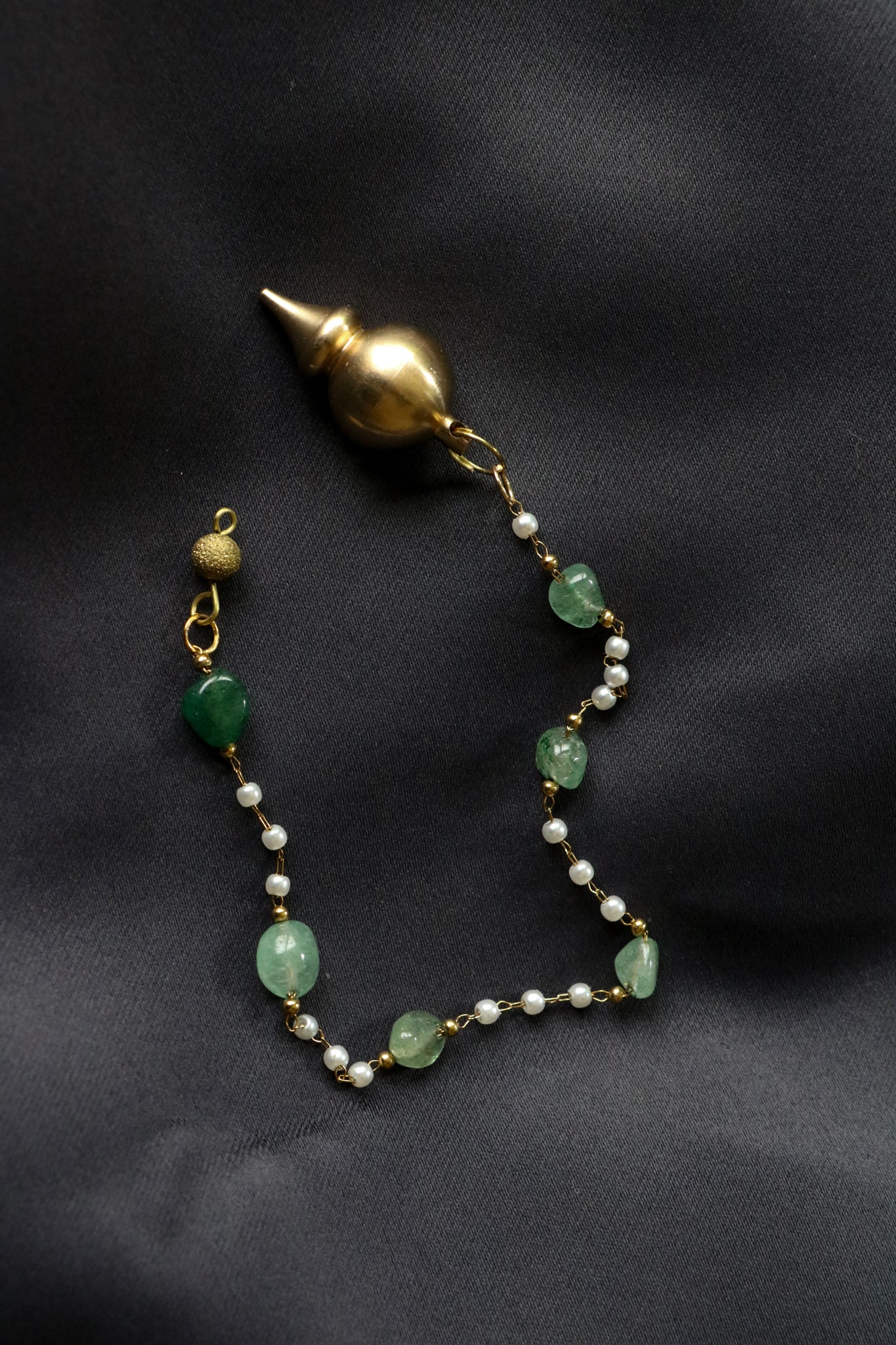 Golden Jade/Amethyst Pendulum