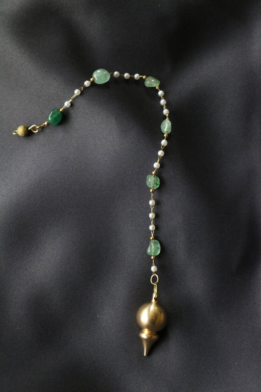 Golden Jade/Amethyst Pendulum