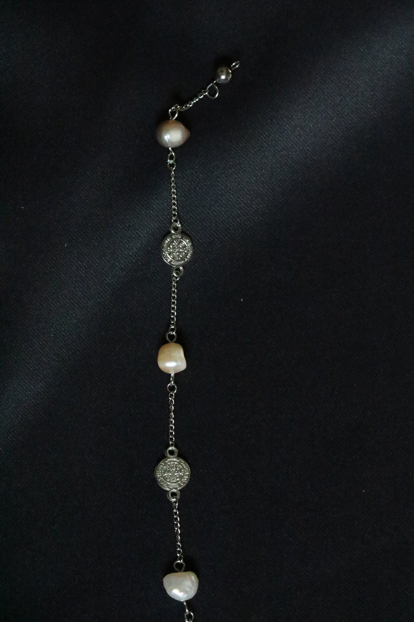 Silver Coin & Natural Pearl Pendulum